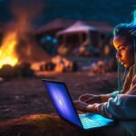 ivankv_Ethiopian_girl_with_hot_blue_hair_working_on_a_laptop_in_46dd37a5-146c-4db8-a13a-d25b75502250 11 22 33 44