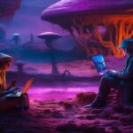 ivankv_Man_and_Woman_on_an_alien_planet_working_on_laptops_outd_38bef4f9-4763-4971-8eef-ce8aa1a6409a 11 22