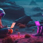 ivankv_Man_and_Woman_on_an_alien_planet_working_on_laptops_outd_38bef4f9-4763-4971-8eef-ce8aa1a6409a 11 22 33