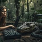 ivankv_Woman_working_on_her_computer_in_the_jungle_next_to_a_ga_4921d3f4-7b12-4d08-b0bd-3426c3cb3dd1 11 22