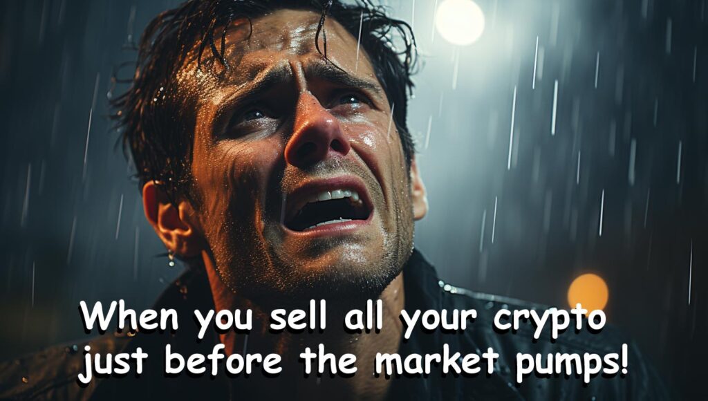 Crypto Meme 5: When you sell all your crypto just before the market pumps